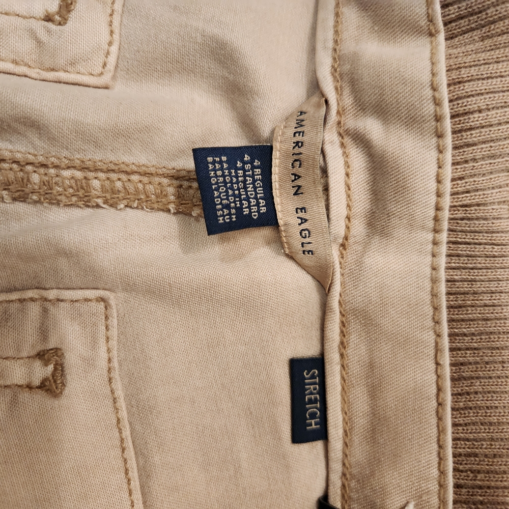 American Eagle Outfitters Light Tan Pants SIZE 4 STRETCH - Picture 4 of 12